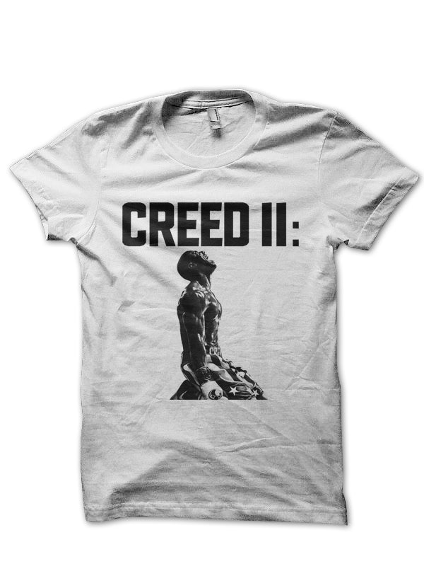 Creed Half Sleeve White T-Shirt