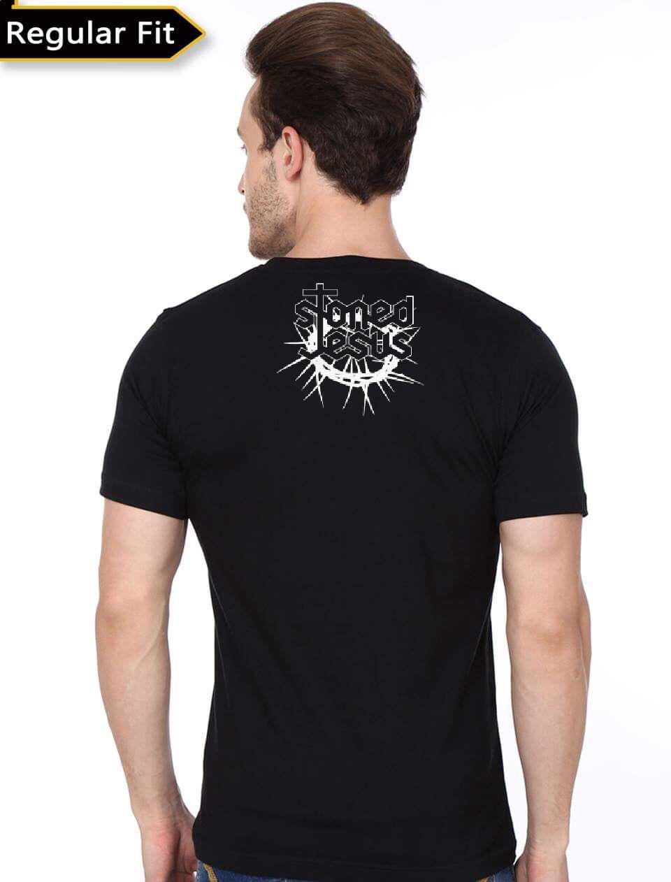 Stoned Jesus Half Sleeve Black T-Shirt