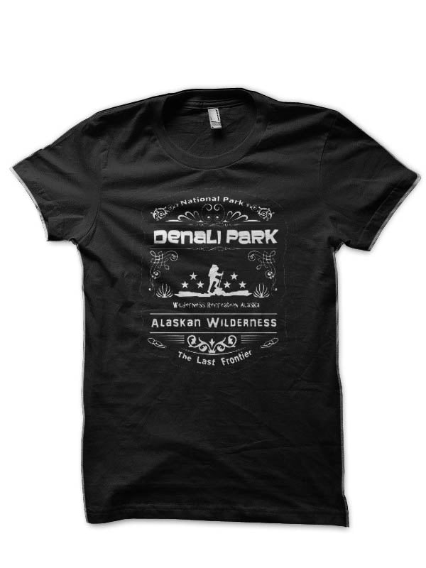 Denali Black Half Sleeve T-Shirt