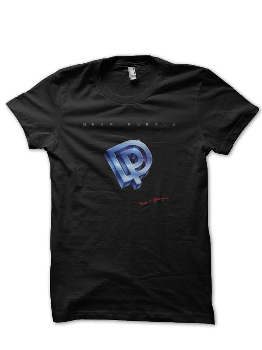 Deep Purple Black Half Sleeve T-Shirt