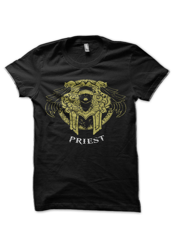 WoW Priest Class Black T-Shirt