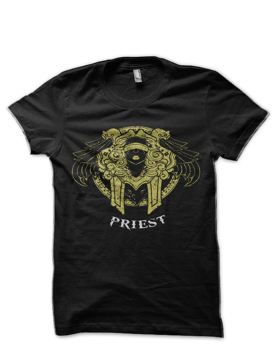 WoW Priest Class Black T-Shirt