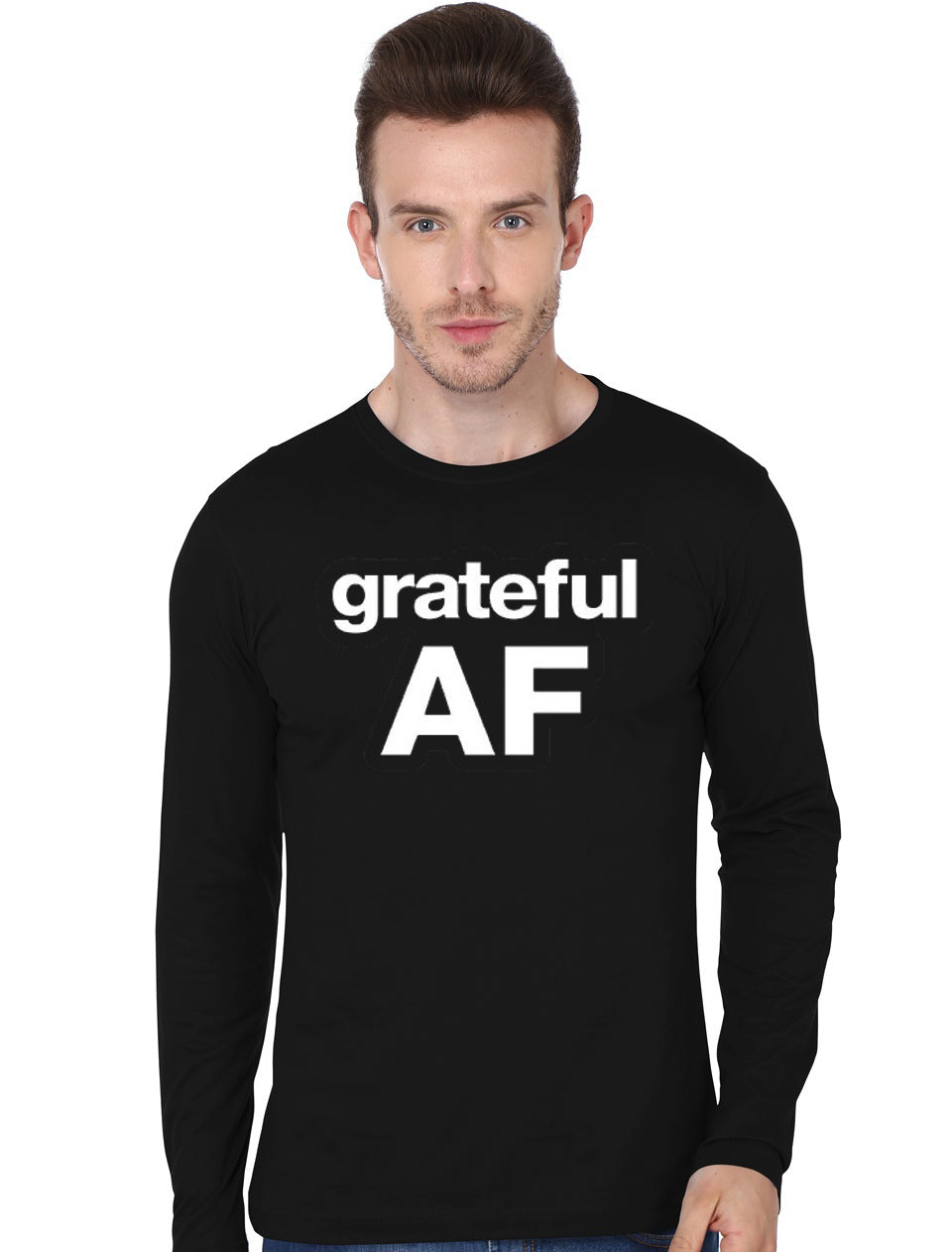 Sobriety and Recovery - Grateful AF Full Sleeve T-Shirt