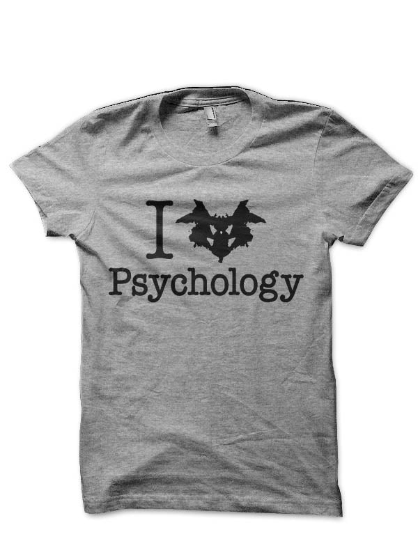 Rorschach I Heart Psychology Half Sleeve T-Shirt