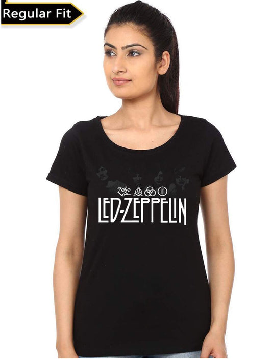 Led Zeppelin Girl's Black T-Shirt