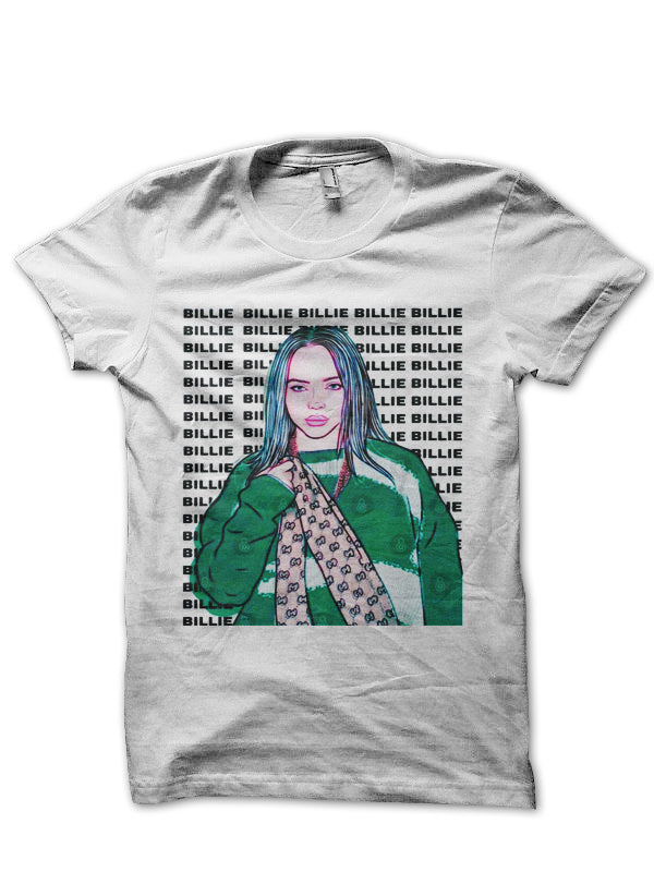 Billie Eilish Half Sleeve White T-Shirt