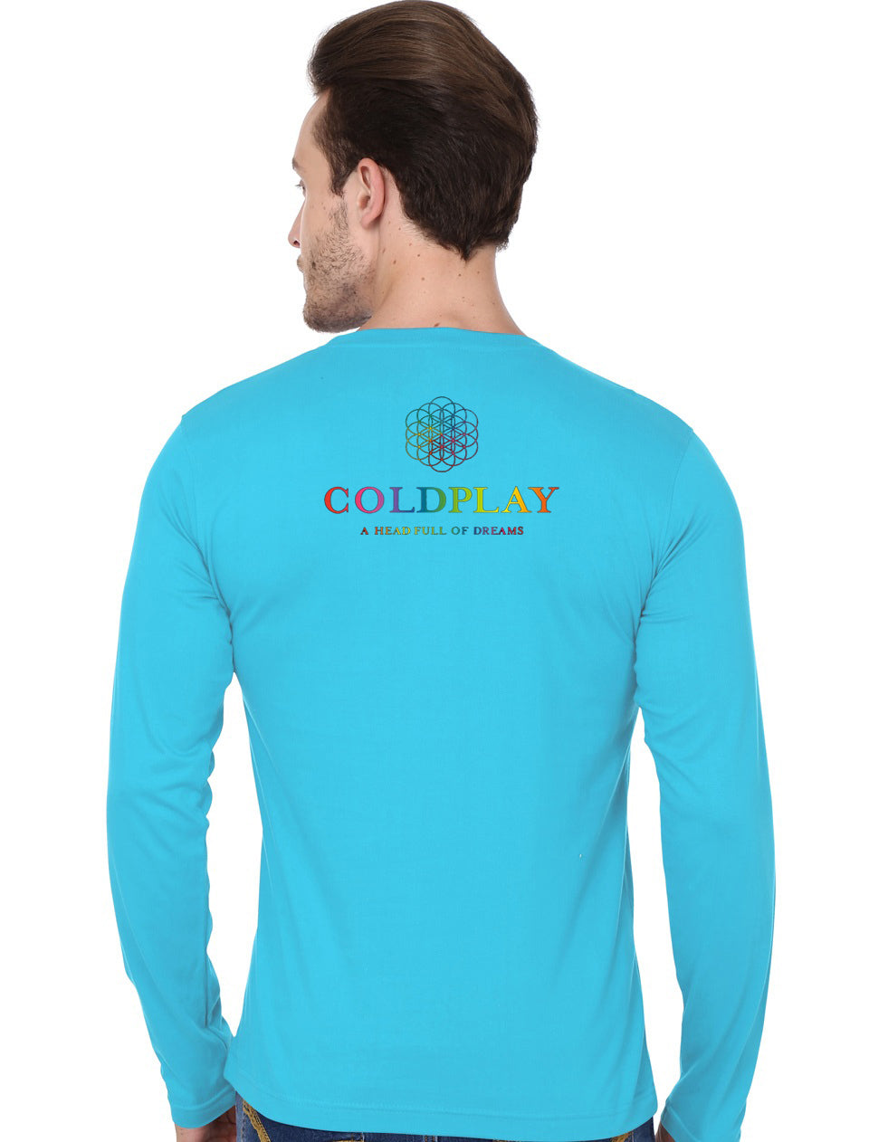 Coldplay Full Sleeve Light Blue T-Shirt