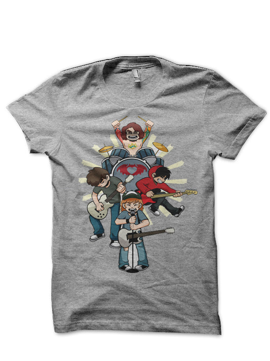 Fall Out Boy Grey Melange T-Shirt
