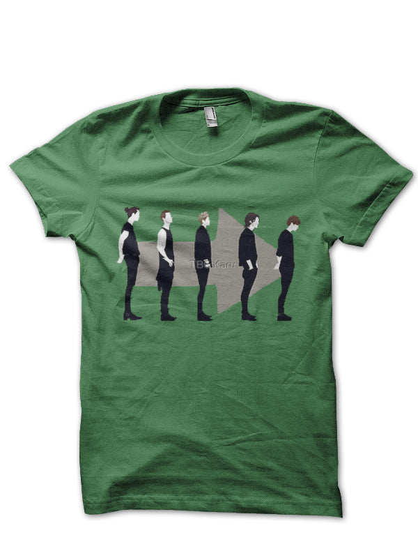 One Direction Half Sleeve Green T-Shirt