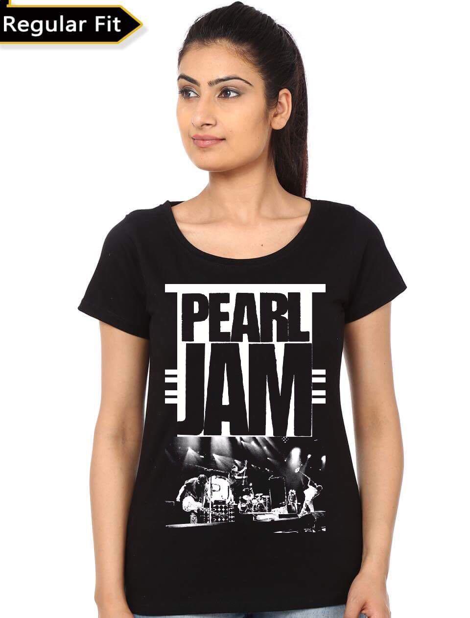 Pearl Jam Girl's Black T-Shirt