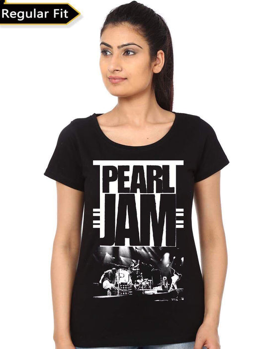 Pearl Jam Girl's Black T-Shirt