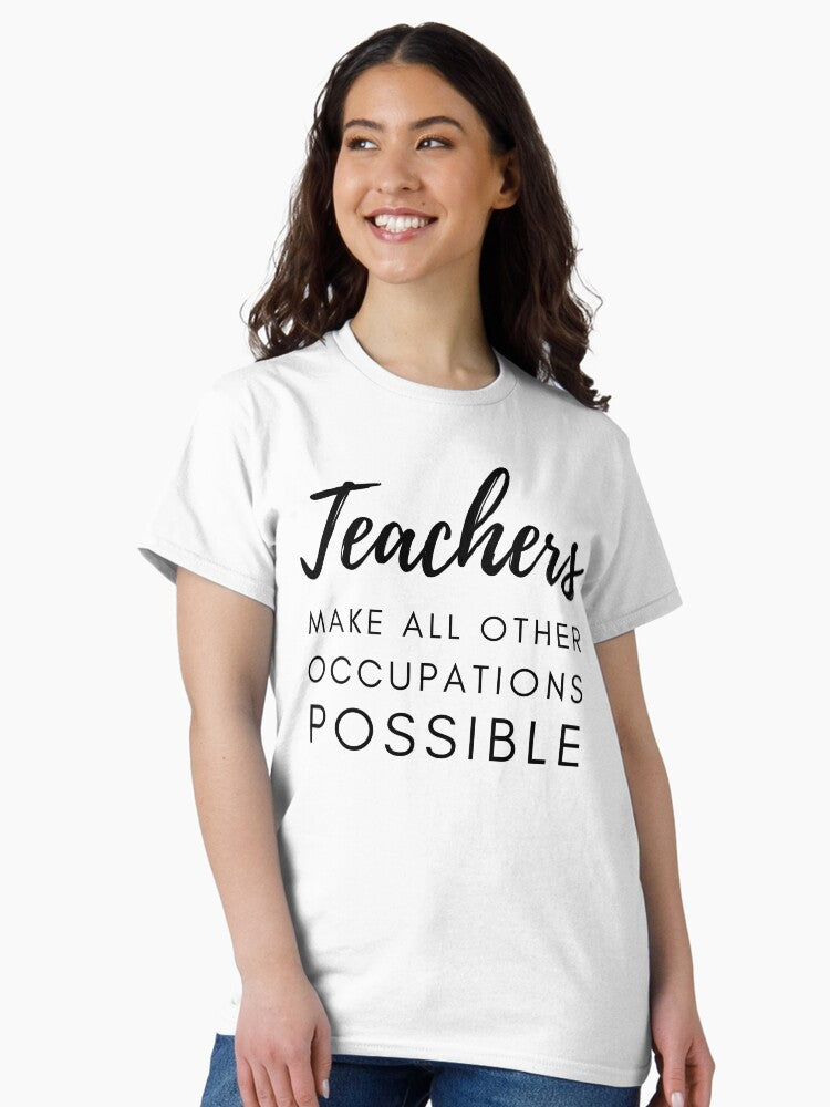 Teaching Builds Futures – Graphic Print Half Sleeve Tee