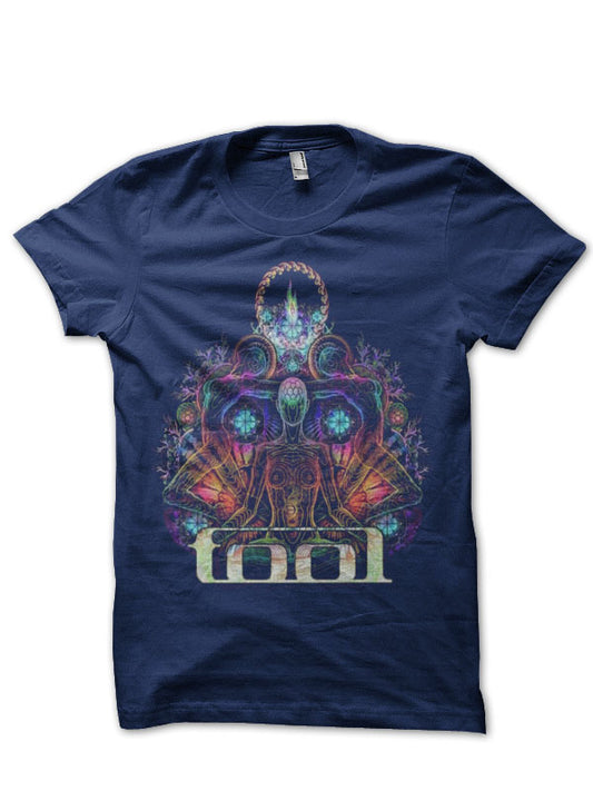 Tool Half Sleeve Navy Blue T-Shirt