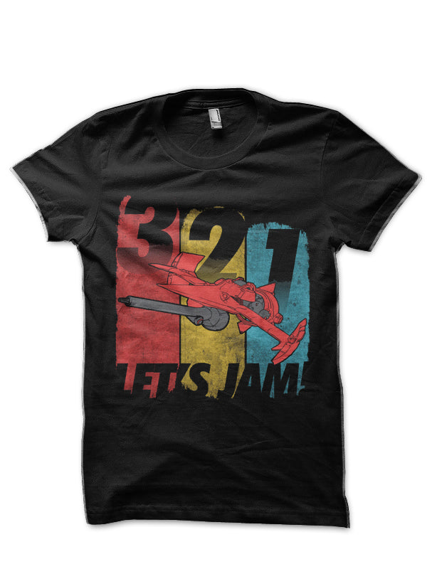 Let's Jam Black Half Sleeve T-Shirt