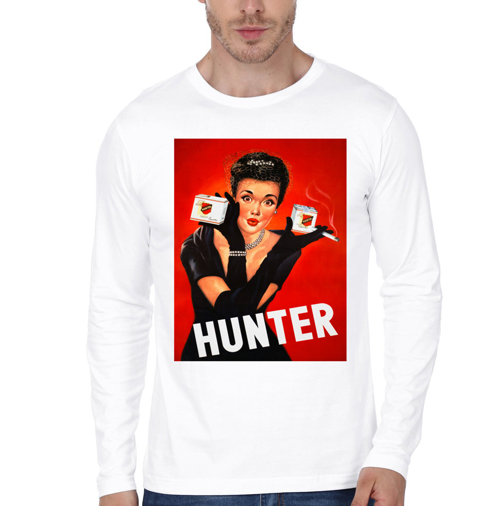Vintage Advertising Poster Hunter Cigarettes Belgium Full Sleeve T-Shirt