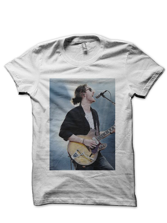 Hozier White Half Sleeve T-Shirt